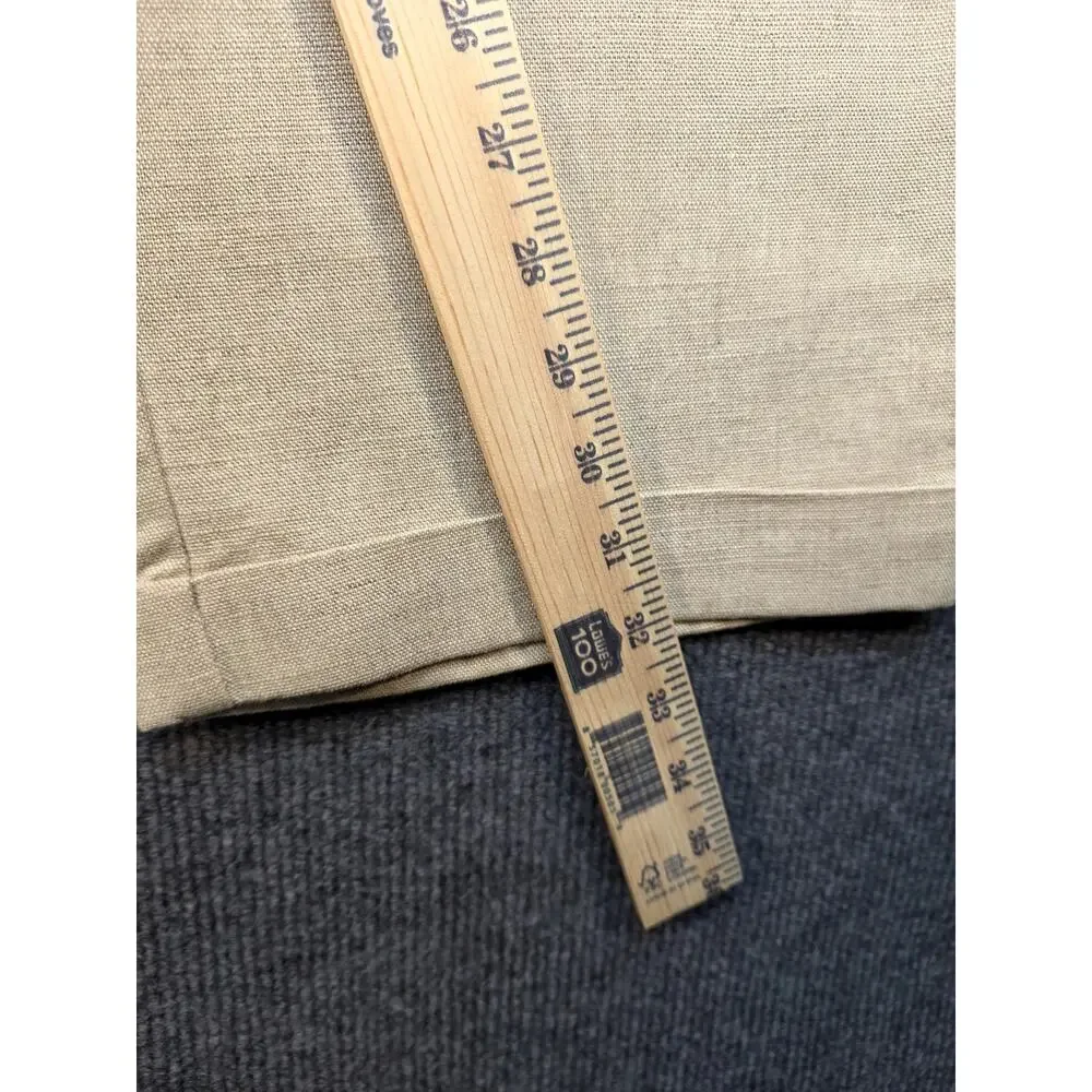 Dockers No Wrinkle Linen Pants Men 40x32 Tan Classic Fit Pleated Cuffed Preppy